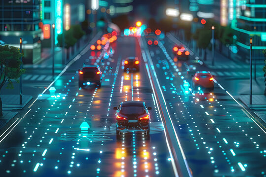 Simulation of an integrated control system for autonomous vehicles in a smart city