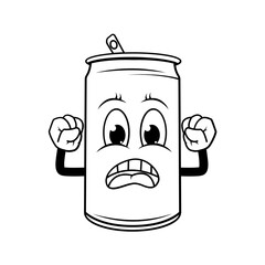 coloring drinking can cartoon