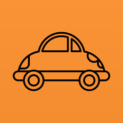 Flat monoline car icon element asset design