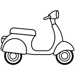 scooter motorbike silhouette vector illustration
