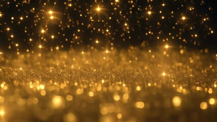 Golden Glitter and Star Dust Abstract Background