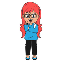 cute girl cartoon