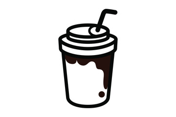 Coffee cup icon silhouette vector illustration 