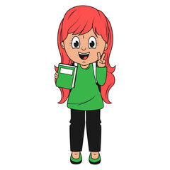 cute girl cartoon