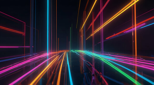 3d render colourful spectrum backgrounds with colourfull design. Generative.ai 