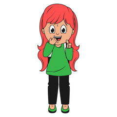 cute girl cartoon