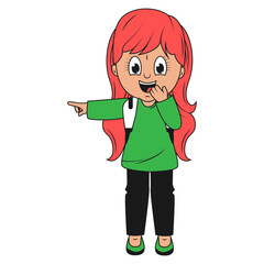 cute girl cartoon