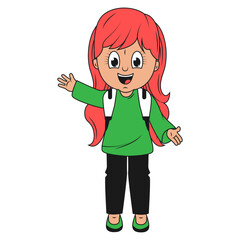 cute girl cartoon