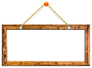 cadre bois de récupération suspendu 