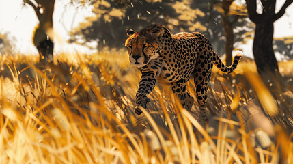cheetah on the ground ai generative 