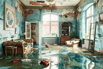 interior of a restaurant ai generative 