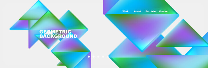 Triangle minimal web site page background design. Vector Illustration For Wallpaper, Banner, Background, Card, Book Illustration, landing page
