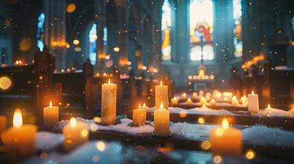 christmas tree in the night ai generative 