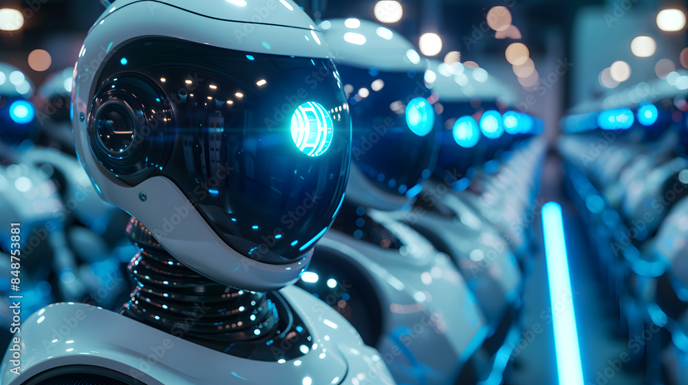 Aufkleber the advancement of new technology make ai robots smarter and more involved in human work. both in in