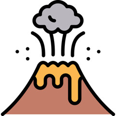 eruption volcano icon
