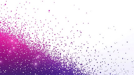 Create a gradient transitioning from purple to pink with sparkling dots, white background