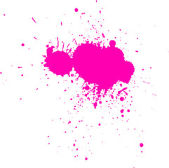 Obraz premium pink watercolor brush dropped splash splatter on white background vector