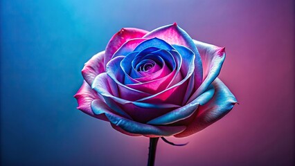 Futuristic rose in shades of pink and blue perfect for Valentine's Day , futuristic, rose, pink, blue, Valentine's Day, love