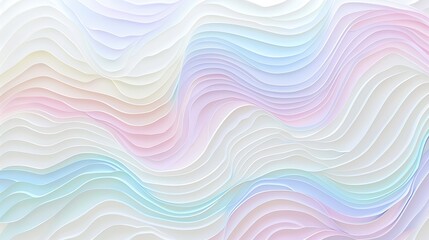 Develop an abstract background featuring wavy patterns in pastel shades, white background