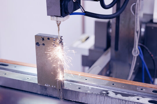 Wire EDM machine cutting gear shape of die insert, CNC machine industry