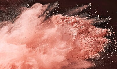 Fototapeta premium peach powder explosion closeup