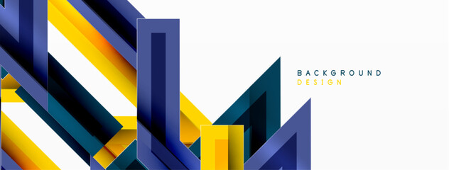 Line zig zag dynamic geometric abstract background. Colorful lines with shadow and light effects, various routes concept. Vector Illustration For Wallpaper, Banner, Background, Card