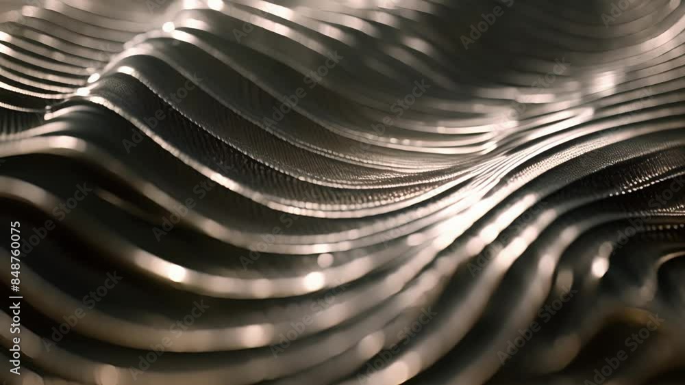 Poster the fine lines and ridges on this metal create an illusion of movement as if the surface is constant