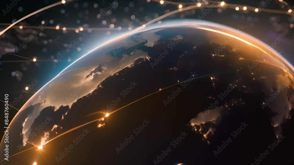Aufkleber global network connections generative ai