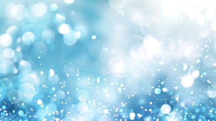 Generate a background with soft bokeh lights in various shades of blue, white background