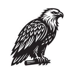 Bald Eagle Silhouette Vector Art