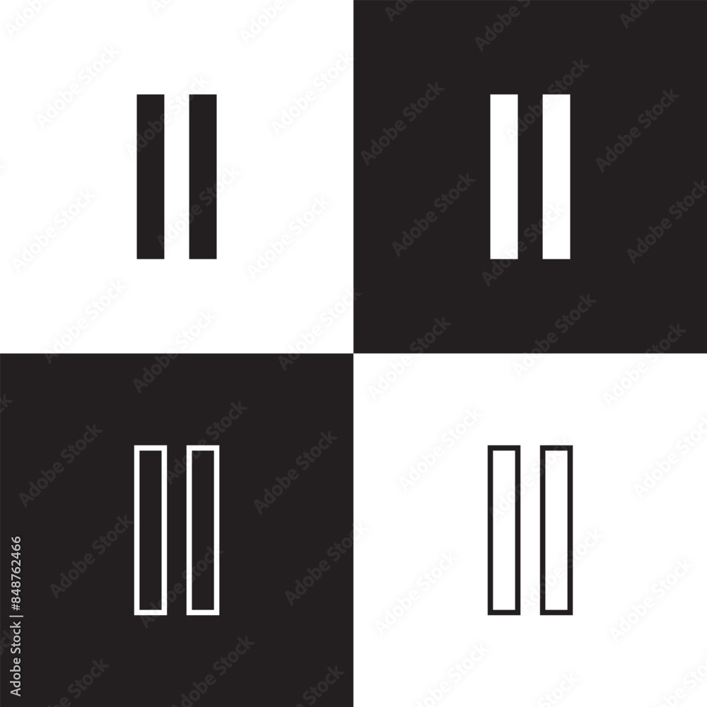Poster menu icon set. web menu icon. hamburger menu symbol. isolated on white and black background. eps 10