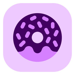 Editable donut, doughnut vector icon. Bakery, cooking, food. Part of a big icon set family. Perfect for web and app interfaces, presentations, infographics, etc