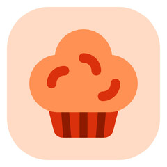 Editable muffin, cupcake, cake vector icon. Bakery, cooking, food. Part of a big icon set family. Perfect for web and app interfaces, presentations, infographics, etc