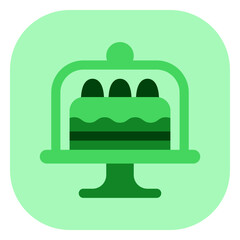 Editable cake display vector icon. Bakery, cooking, food. Part of a big icon set family. Perfect for web and app interfaces, presentations, infographics, etc