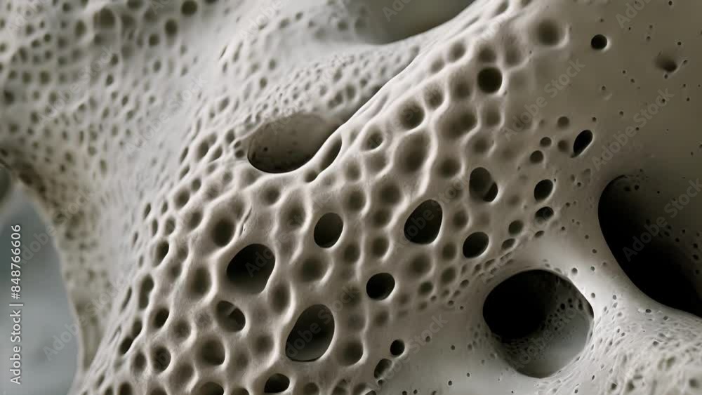 Poster smooth elongated stone dotted with tiny pits giving it a unique and interesting texture.