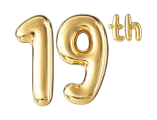 Anniversary Gold Number 19