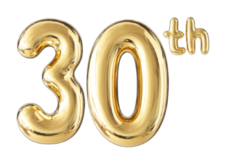 Anniversary Gold Number 30