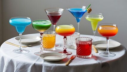 Drink colorful glasses