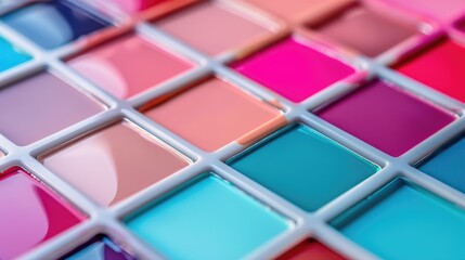 Manicure nail polish palette with color samples Nail art display with room for text