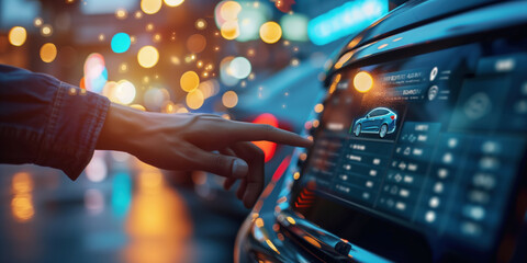 A person using an interactive online buying experience portal for a car purchase