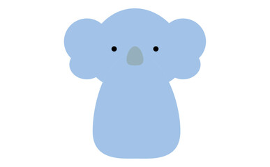 白背景　コアラ
