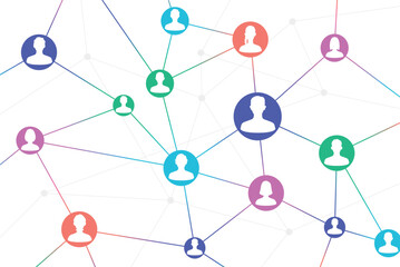 ソーシャルネットワークのイメージによるウェブ背景素材