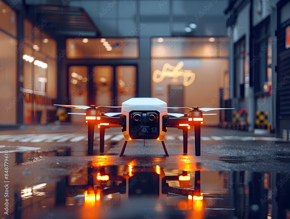 Poster ai assisted drone delivery with precision navigation and real time tracking the future of logistics