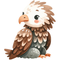 watercolor cute eagle