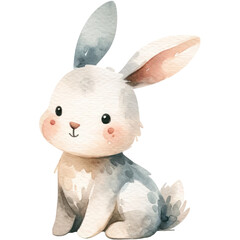 watercolor cute bunny