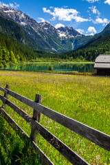 Fototapeta premium Sunny Summer Day at Jägersee Lake, Austria