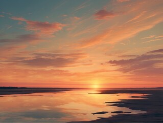 Fototapeta premium sunset over the sea
