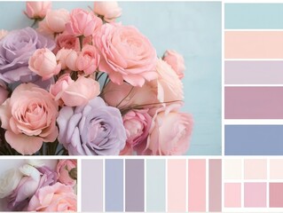 collage of roses