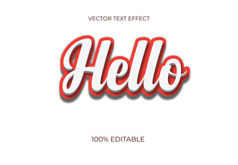 3d typography editable text effect design