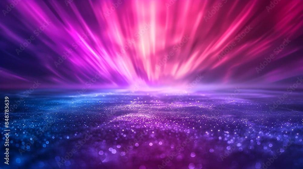 Poster vibrant neon gradient backdrop with abstract light rays for futuristic tech displays